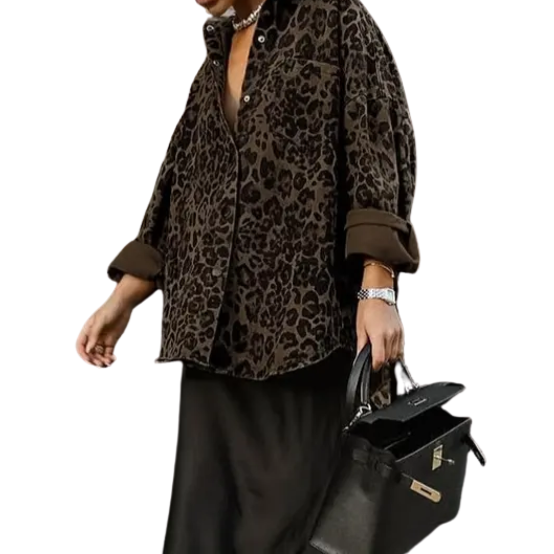 ZELINA™ – Vintage Leopard Print Shacket