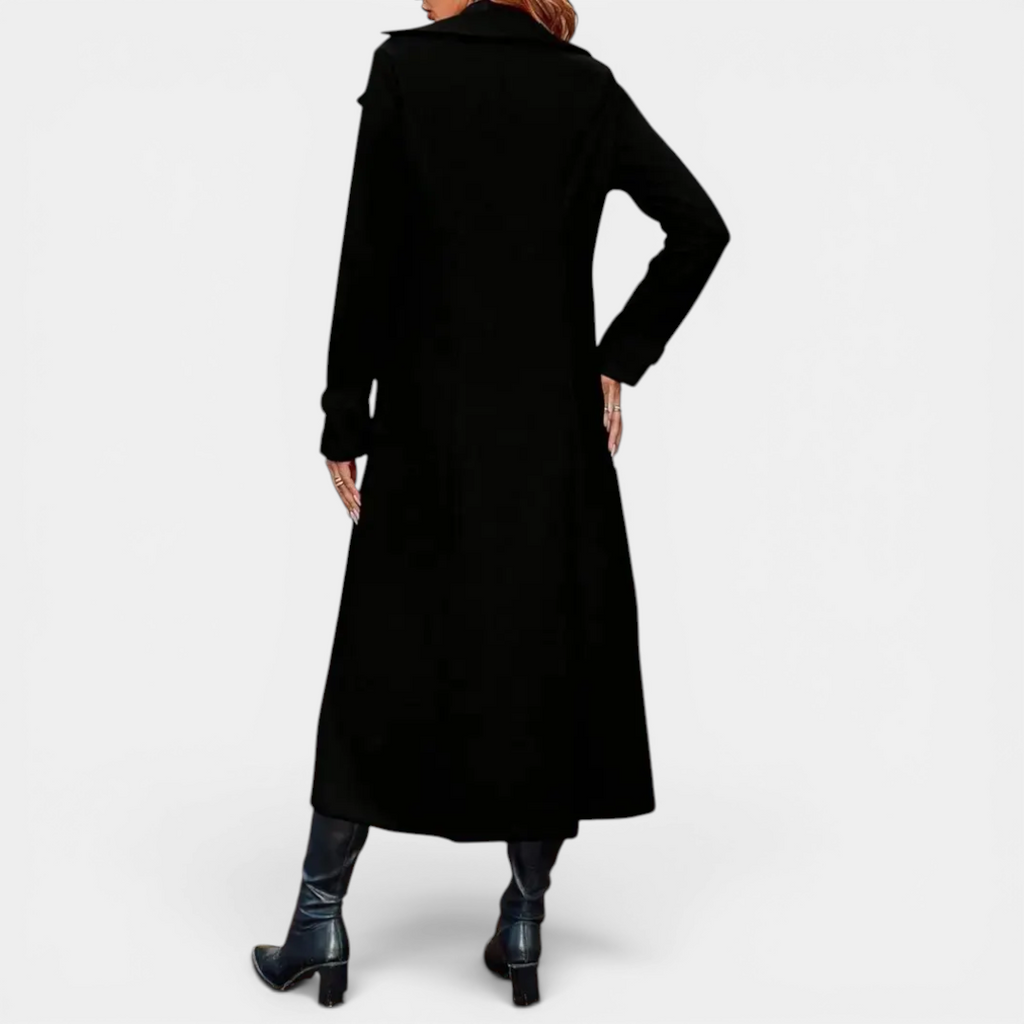 LEONILLE™ – Double-Breasted Wool Long Coat