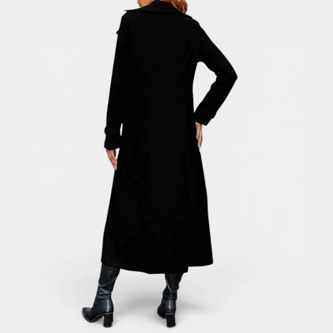 LEONILLE™ – Double-Breasted Wool Long Coat