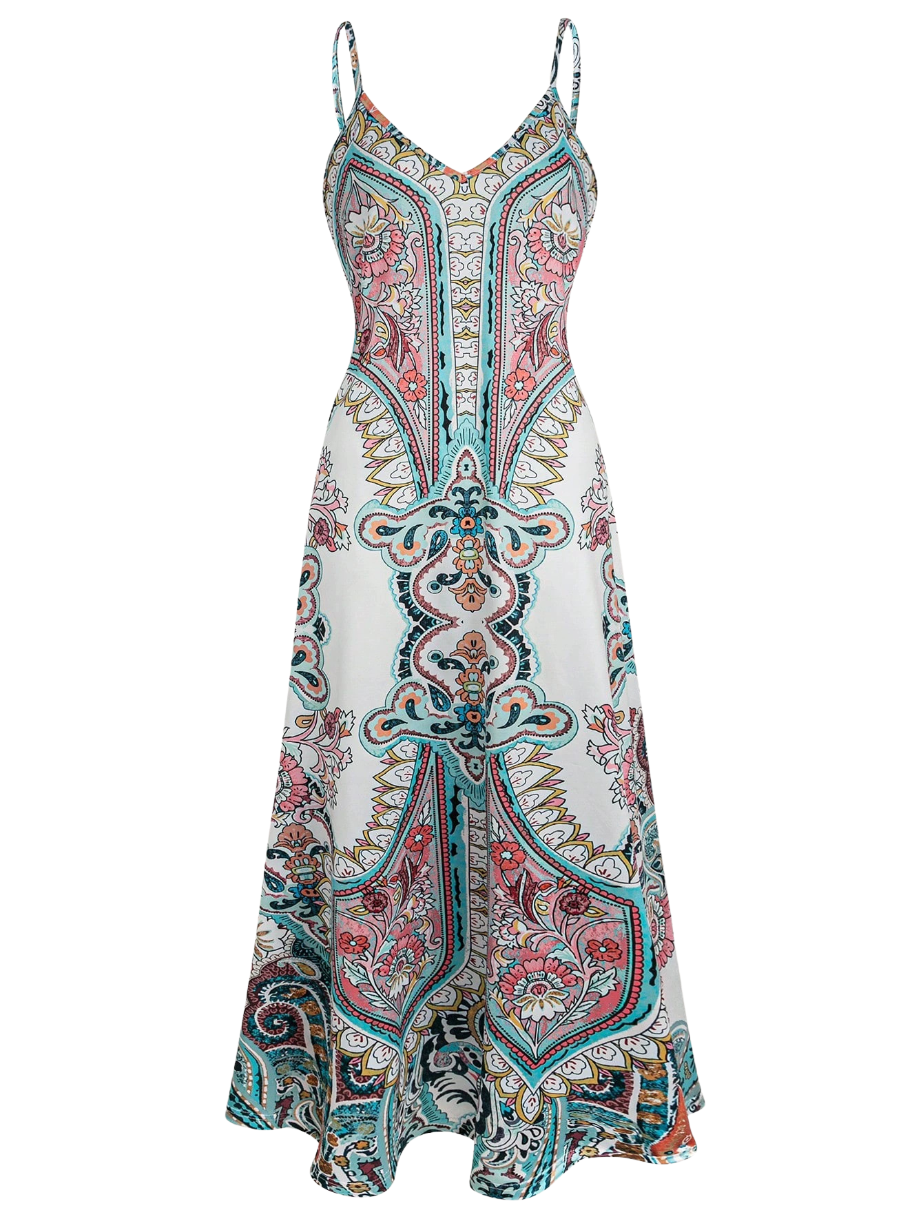 HARRIET™ – Boho Floral Print Spaghetti Strap Dress