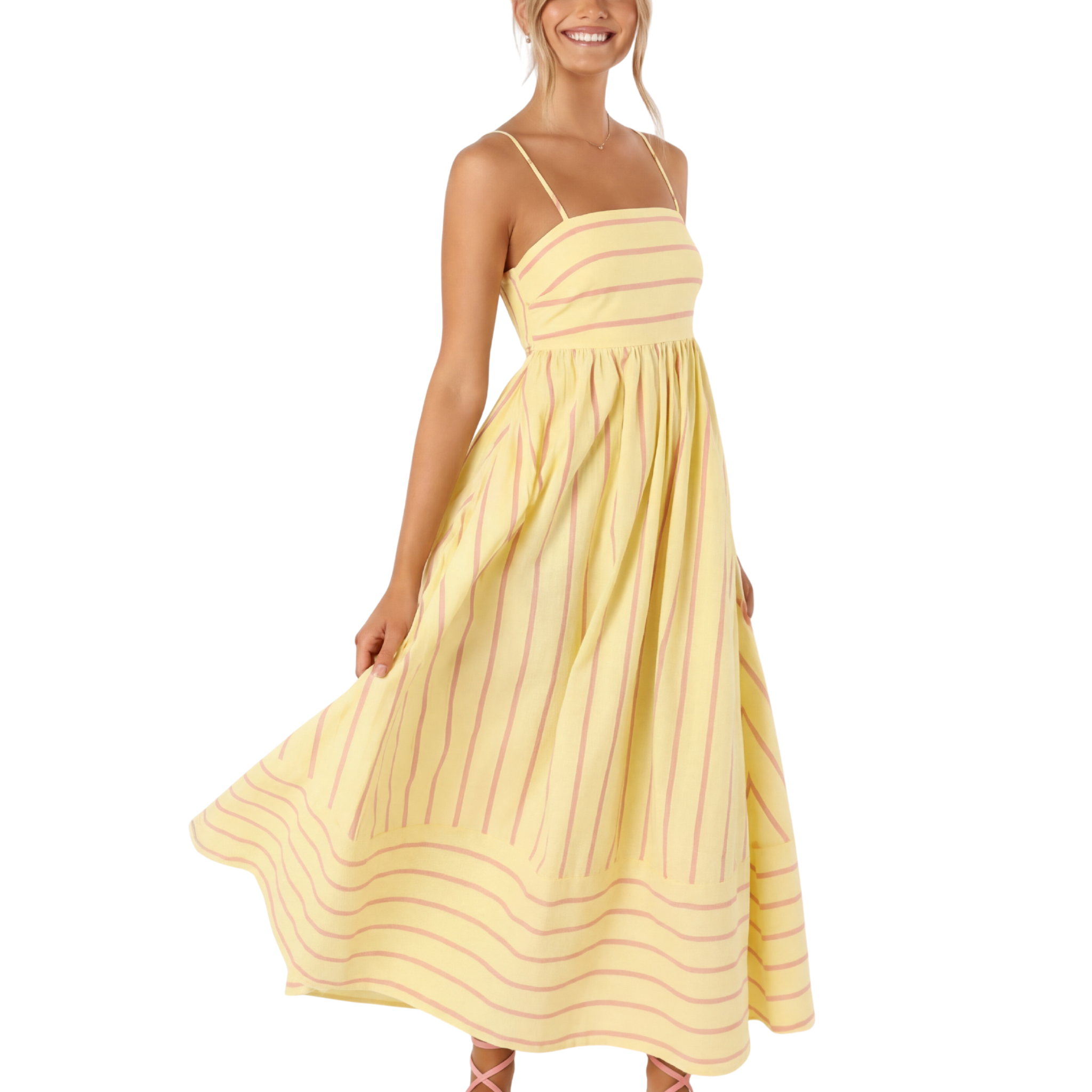 TAYLA | Casual Striped Cami Maxi Dress