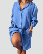 Laura | Casual Linen Shirt Dress