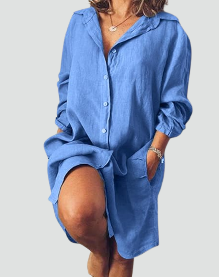 Laura | Casual Linen Shirt Dress