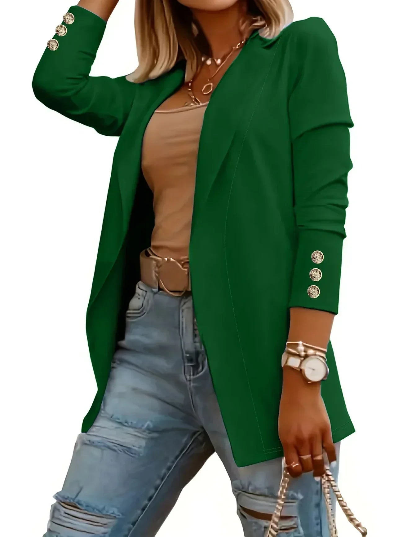 EMMA™ - Chic Open Front Jacket
