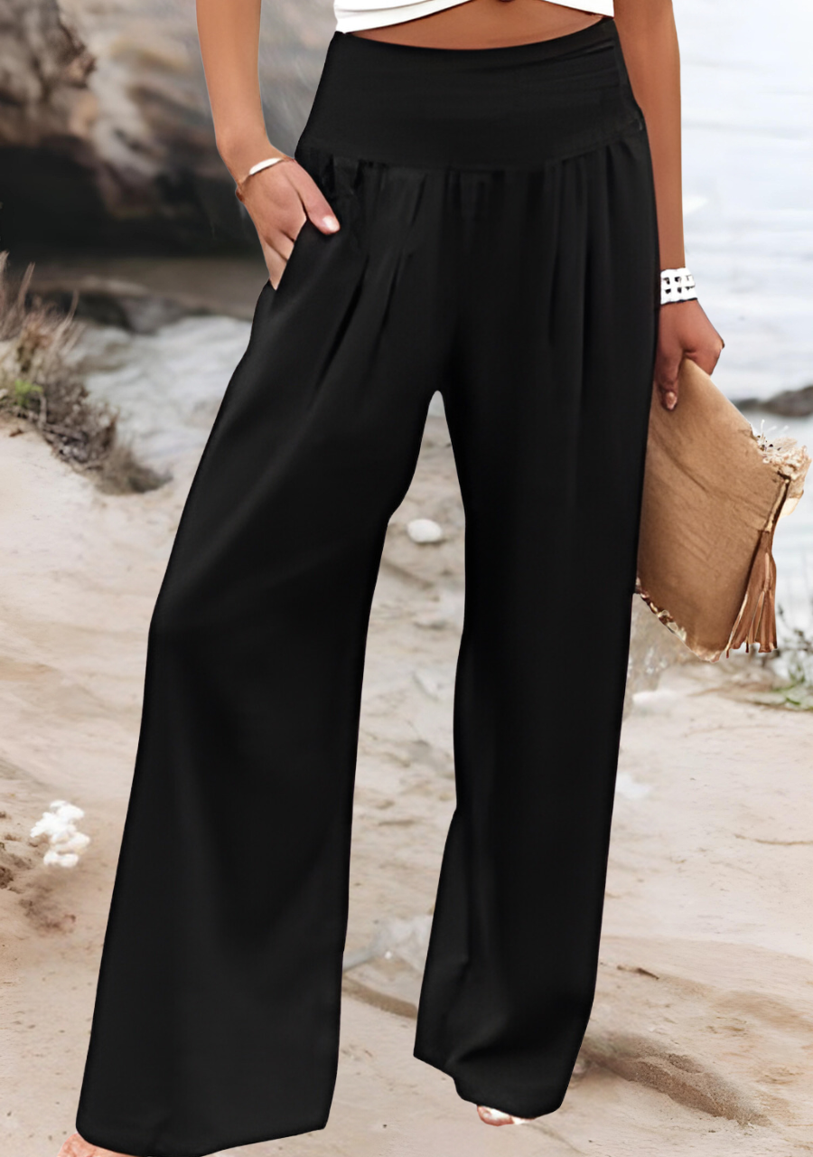 MONICA | Flowing Beach Pants with Wide Legs