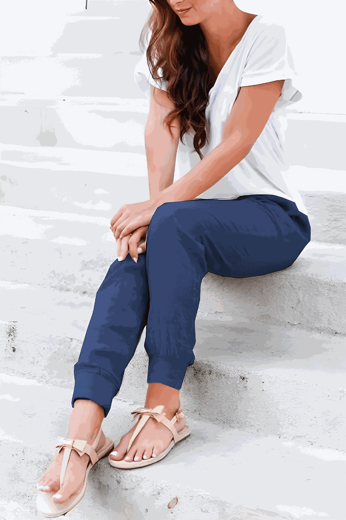 Tara | Women's Drawstring Jogger Pants with Elastic Ankle Cuffs