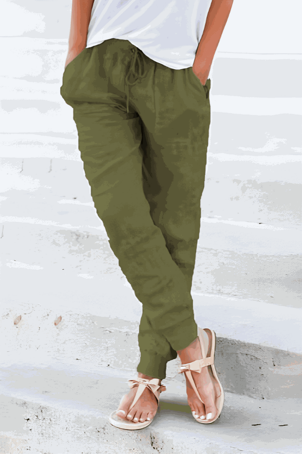 Tara | Women's Drawstring Jogger Pants with Elastic Ankle Cuffs