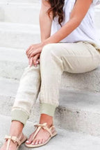 Tara | Women's Drawstring Jogger Pants with Elastic Ankle Cuffs