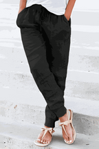 Tara | Women's Drawstring Jogger Pants with Elastic Ankle Cuffs
