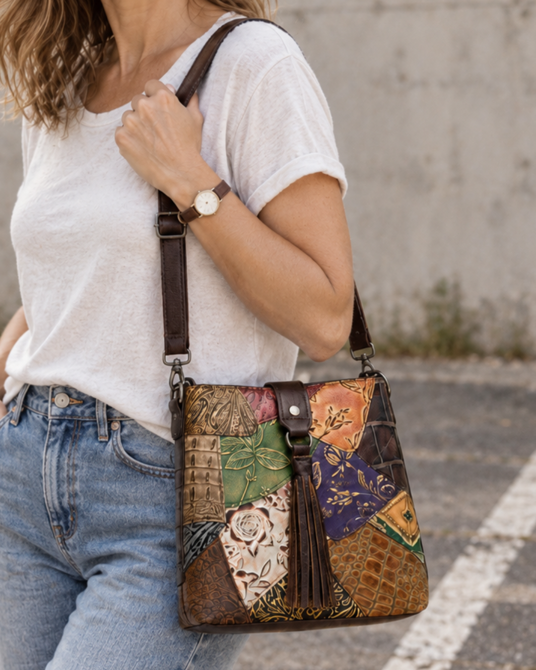Sienna | Boho Mosaic Leather Bag