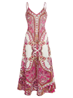 LAUREN | Boho Floral Print Sleeveless Dress