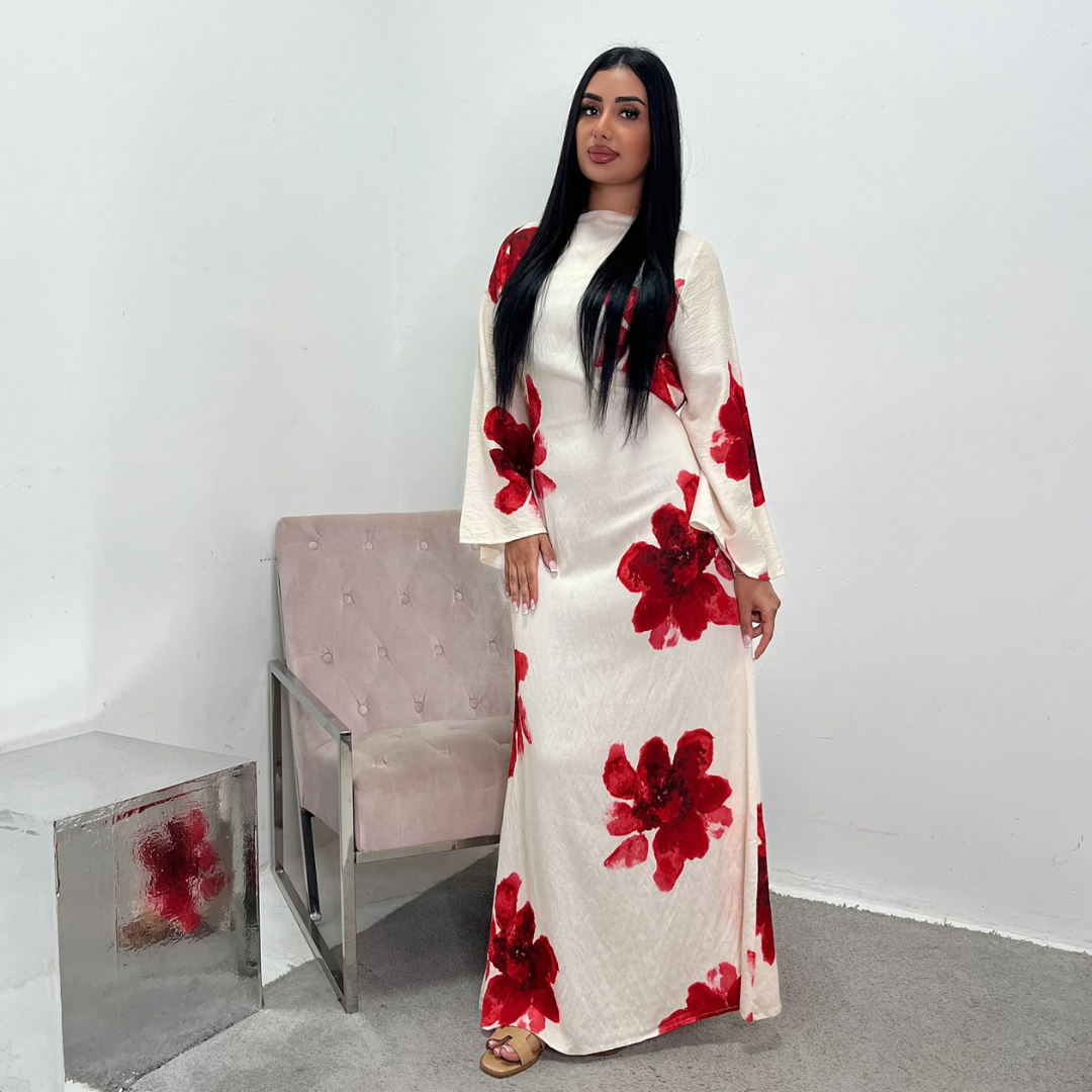 ALON | Modest Floral Loose Fit Maxi Dress