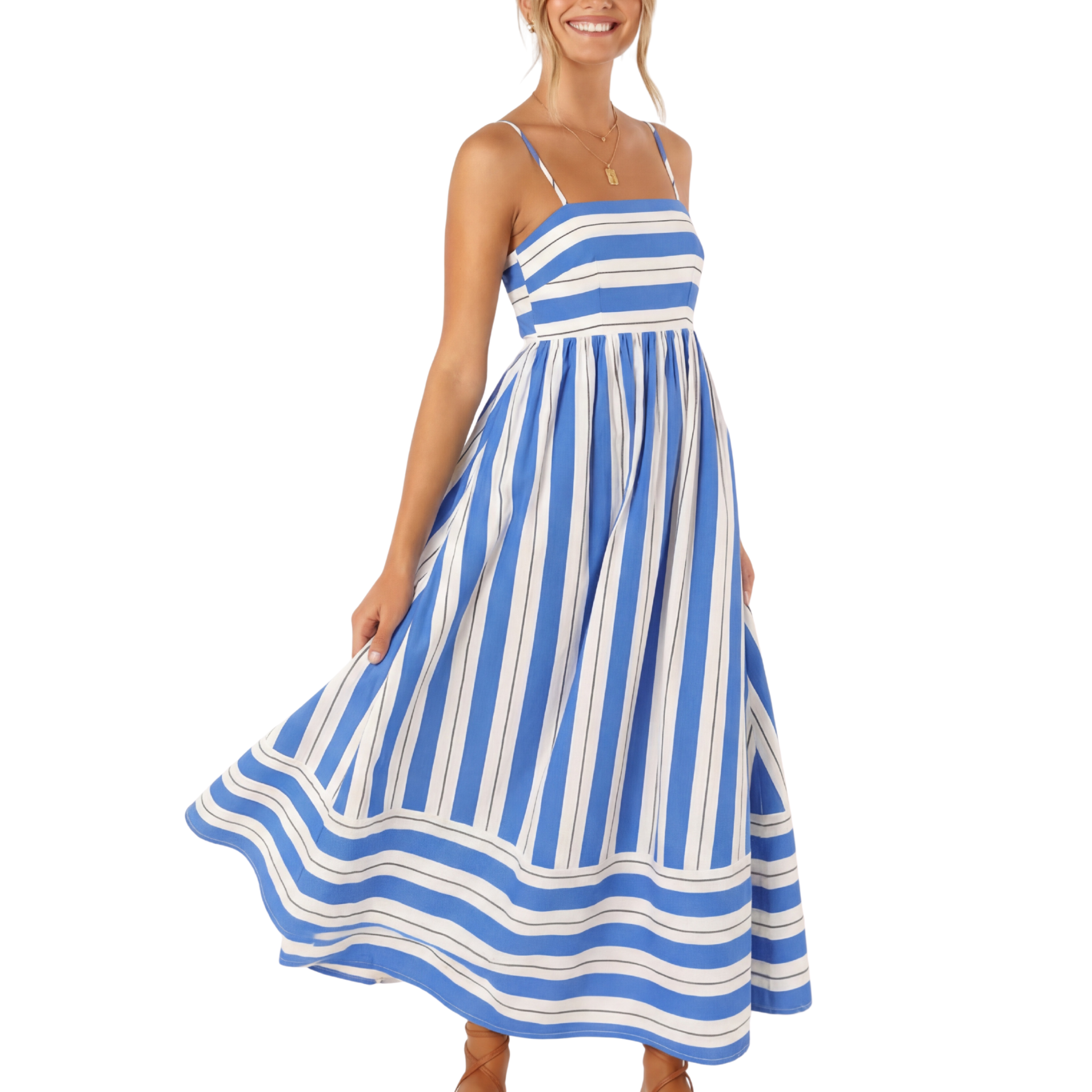 TAYLA | Casual Striped Cami Maxi Dress
