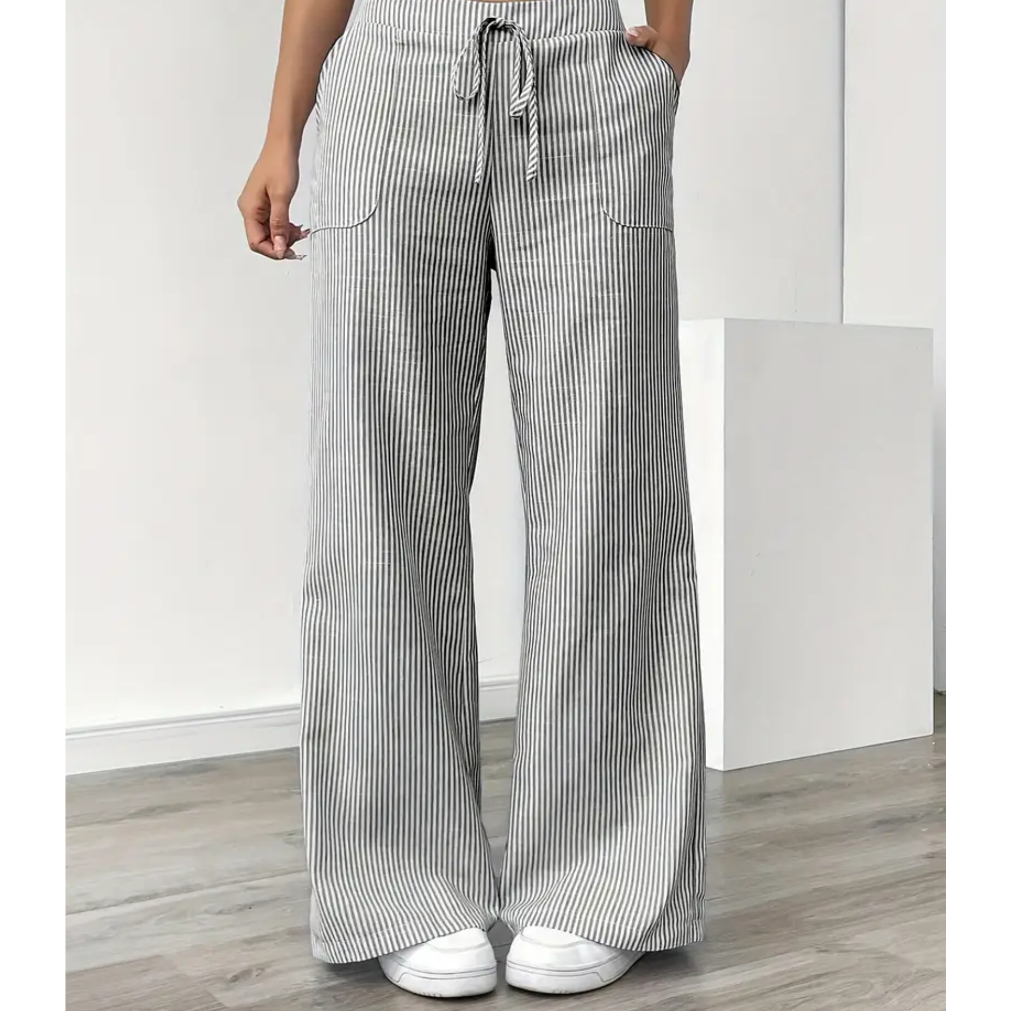 SIENNA | Striped Pant With Pockets