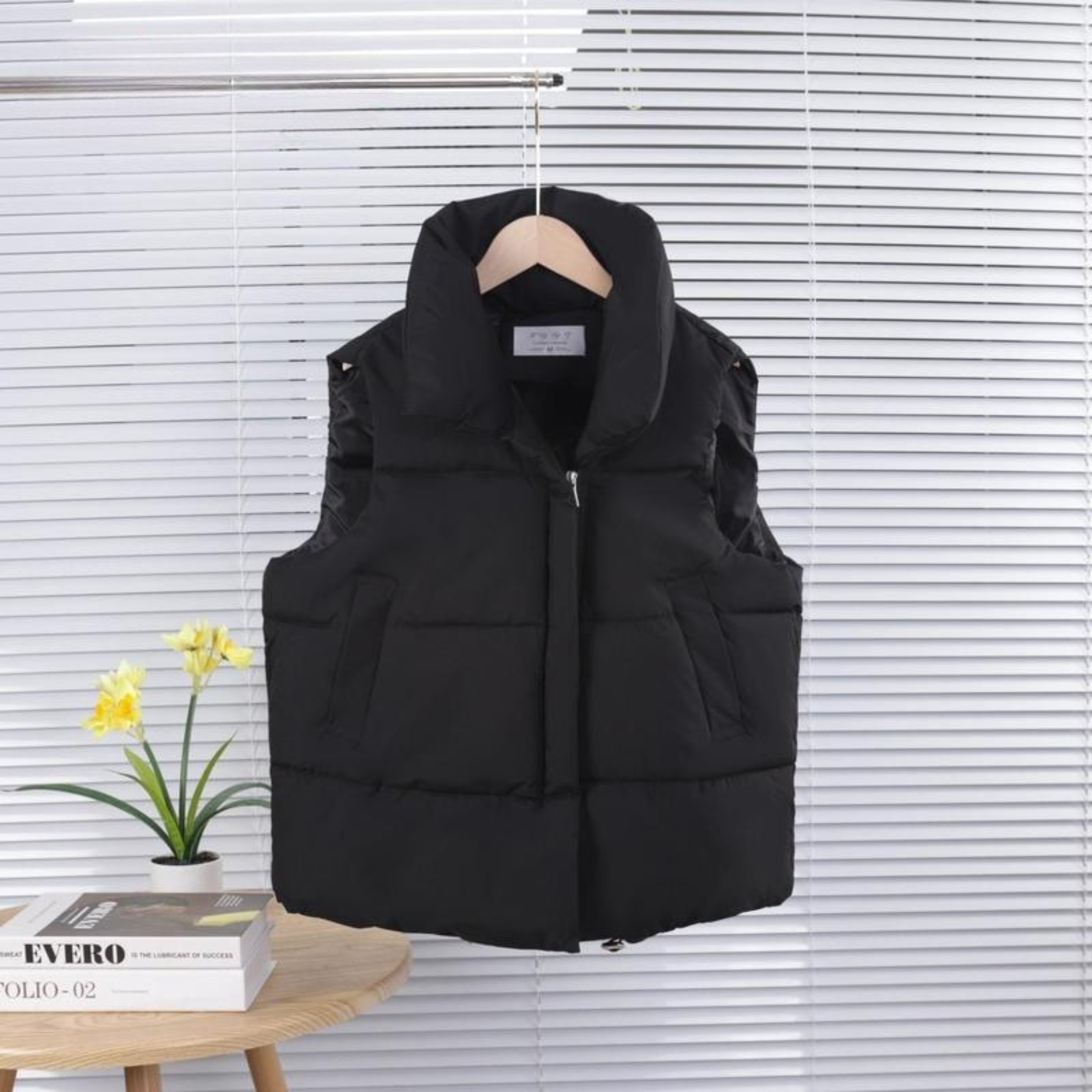 ALULA™ - Comfy Oversized High Neck Sleeveless Puffer Jacket