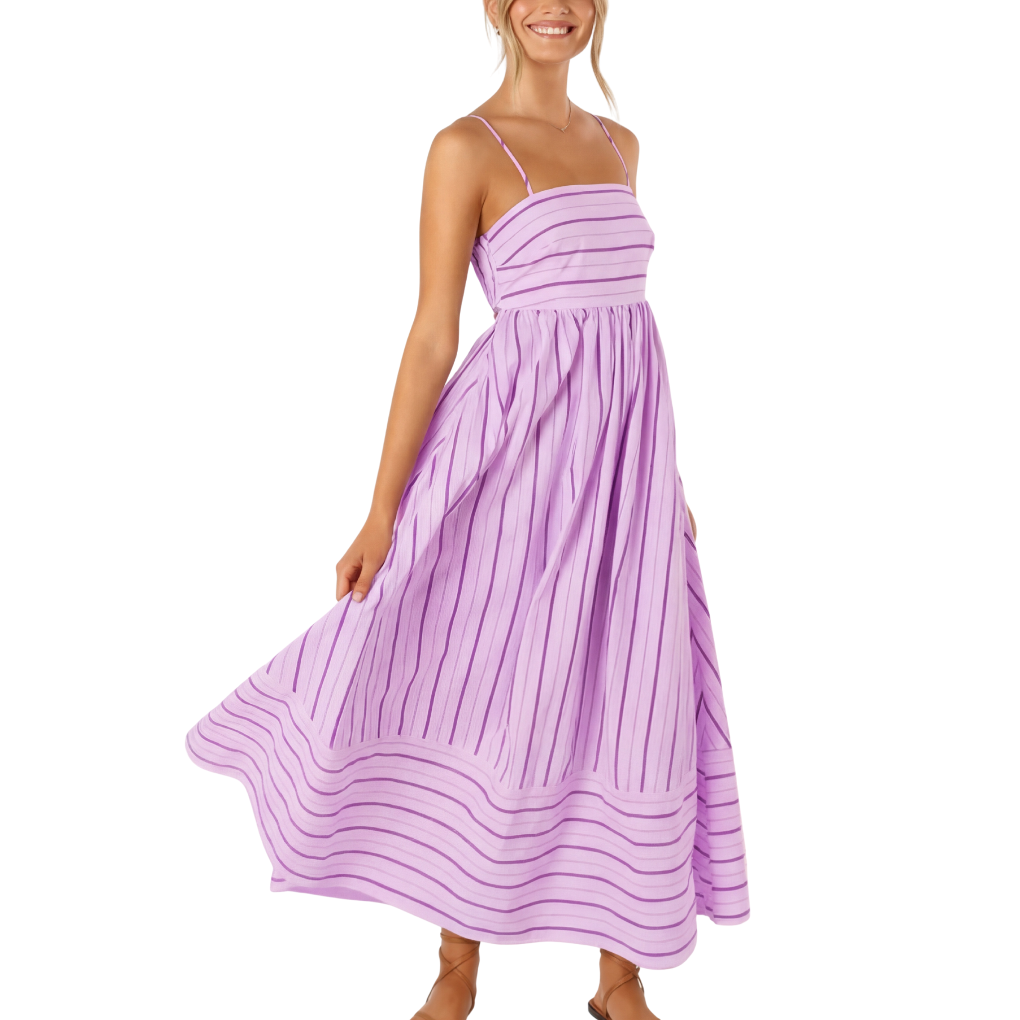 TAYLA | Casual Striped Cami Maxi Dress
