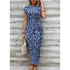FELICIATI | Chic Bodycon Dress with Crew Neck Flutter Sleeves