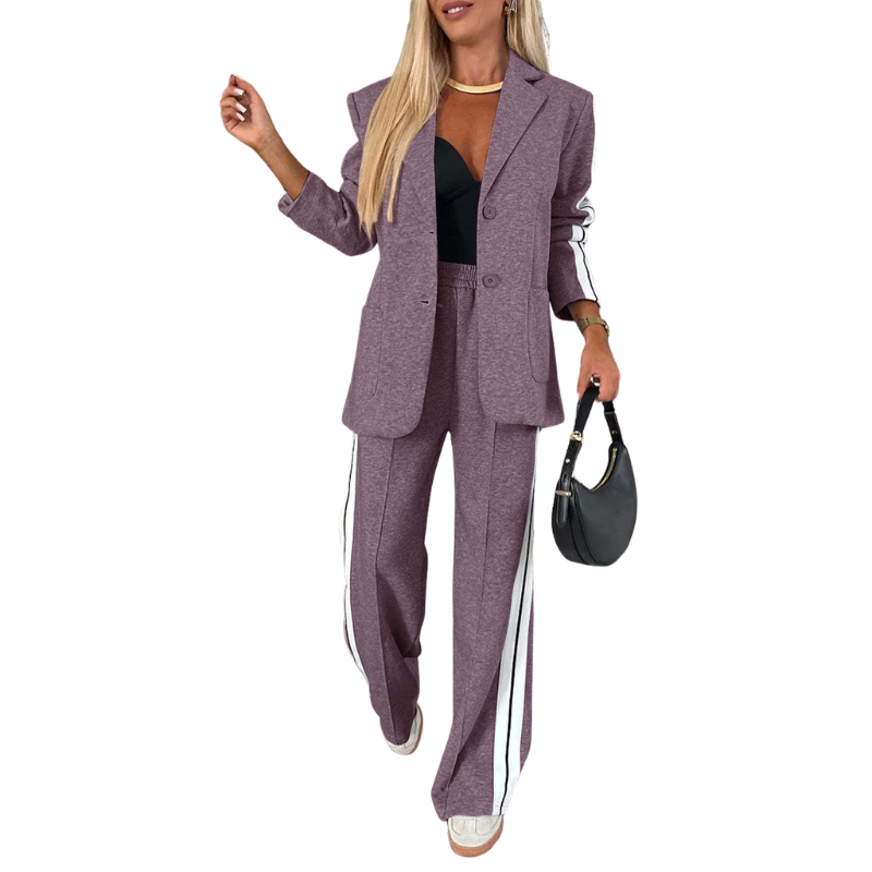 ZORA™ – Casual Striped Two-Piece Set