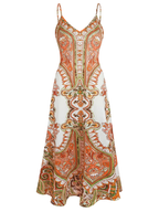 LAUREN | Boho Floral Print Sleeveless Dress