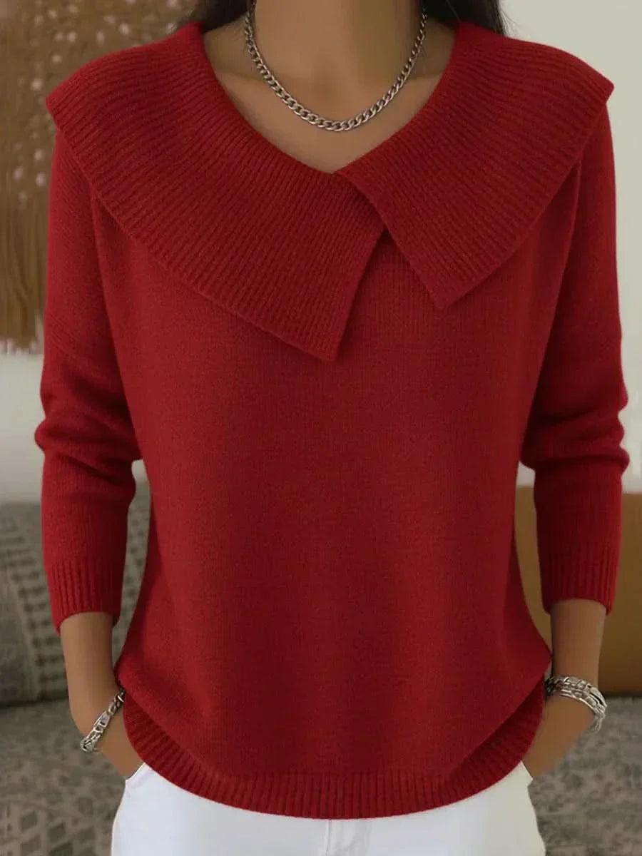 ABIGAIL | Ribbed Collar Sweater