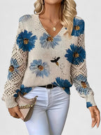 Mae™ | Elegant Sweater with Floral Pattern