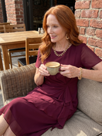 Sara - Elegant Chiffon Draped Dress