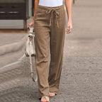 RACHEL | Women's Wide Leg Pants Drawstring High Waist Casual