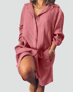 Laura | Casual Linen Shirt Dress