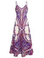 LAUREN | Boho Floral Print Sleeveless Dress