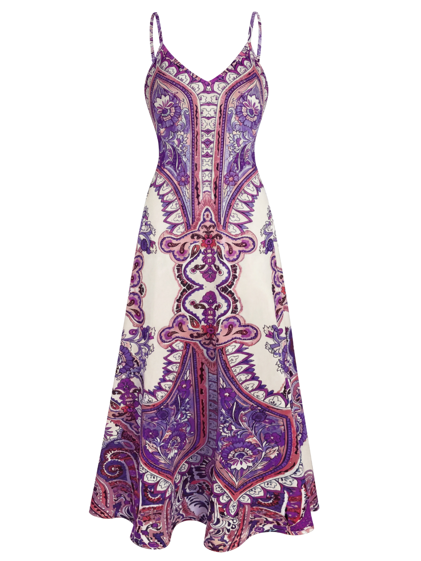 LAUREN | Boho Floral Print Sleeveless Dress