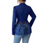 LEONIQUE | Lace Contrast Fitted Blazer Jacket
