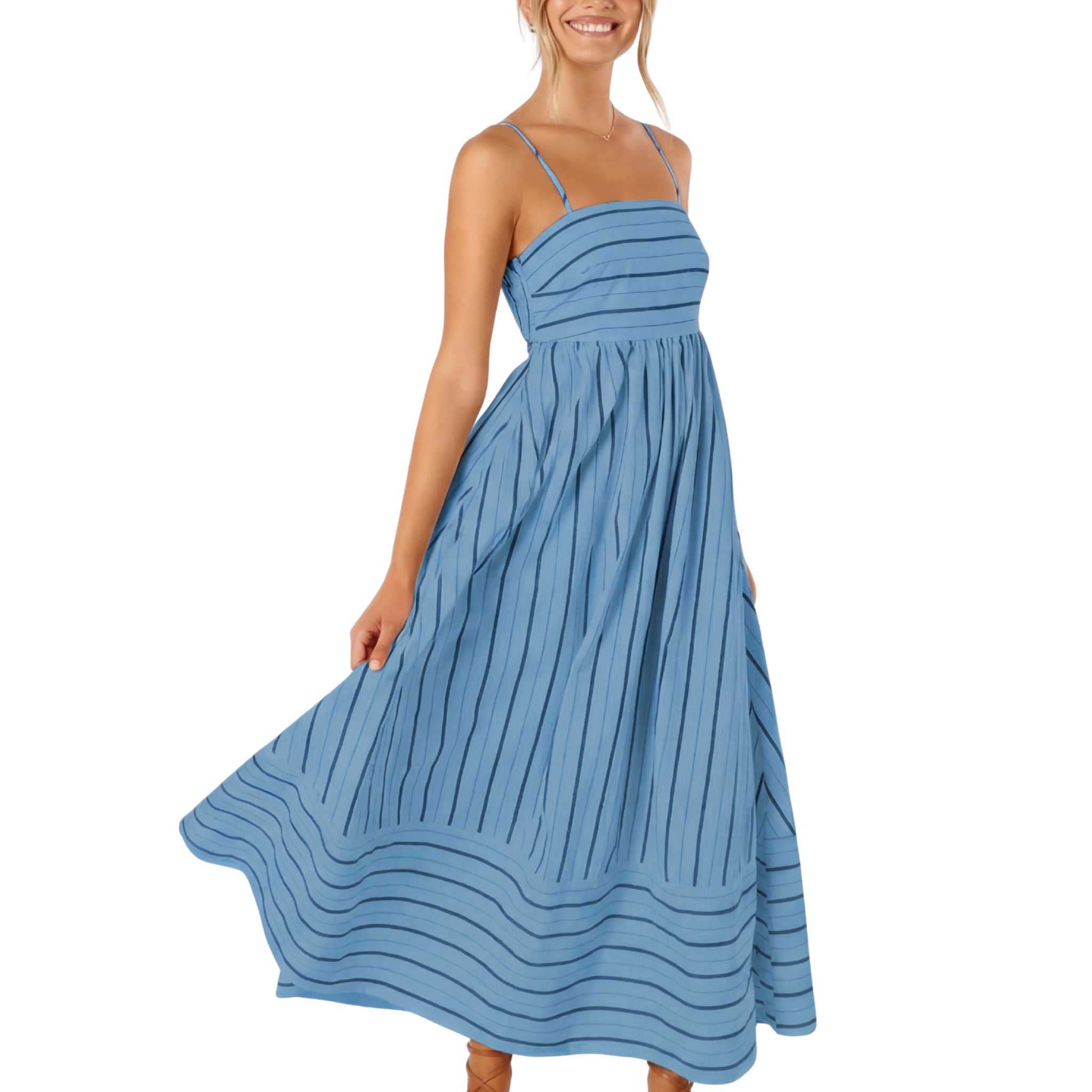 TAYLA | Casual Striped Cami Maxi Dress