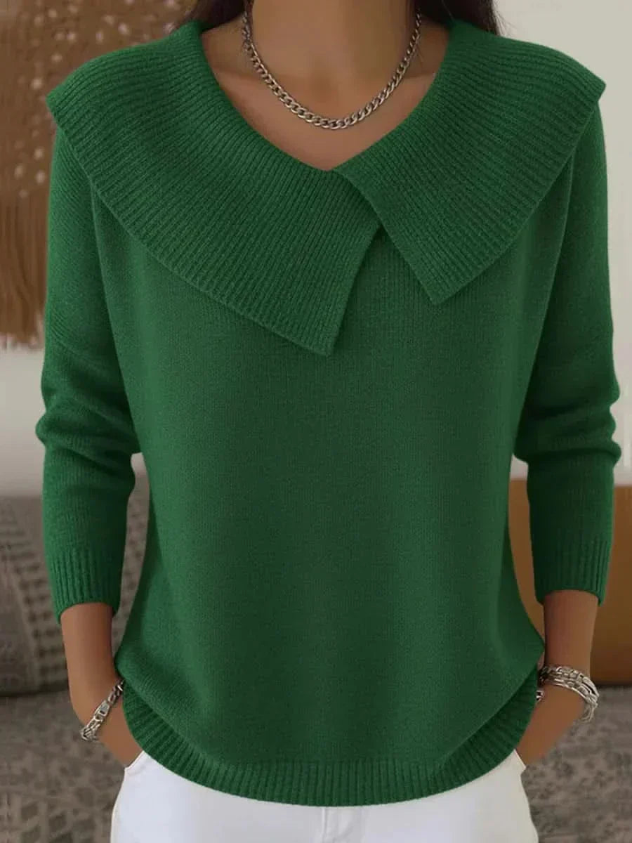 ABIGAIL | Ribbed Collar Sweater