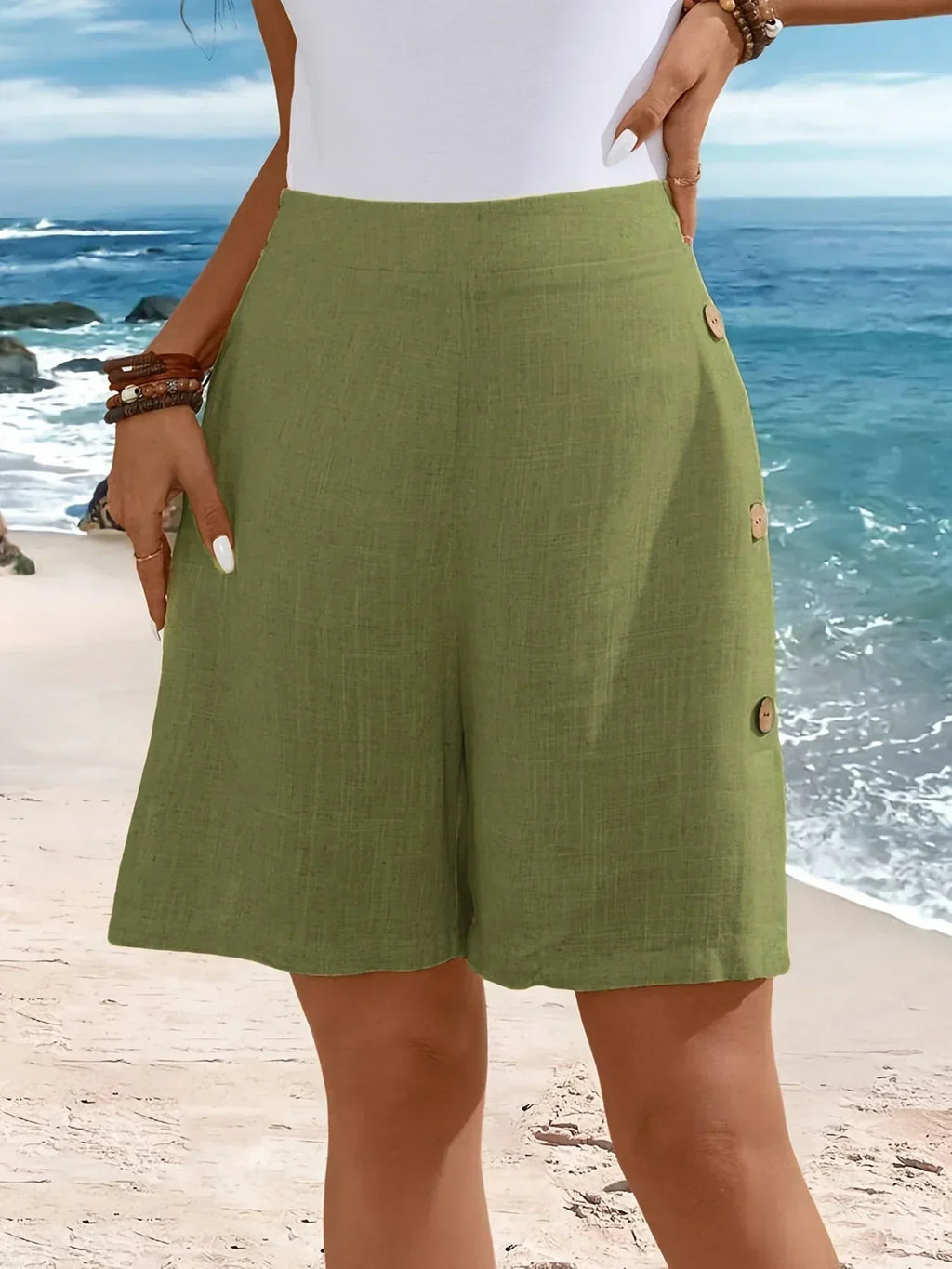 SELENA | Comfortable Shorts With Buttons