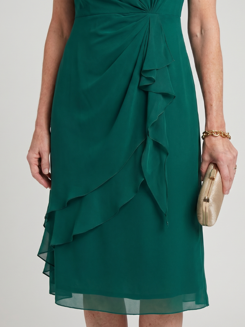 Sara - Elegant Chiffon Draped Dress