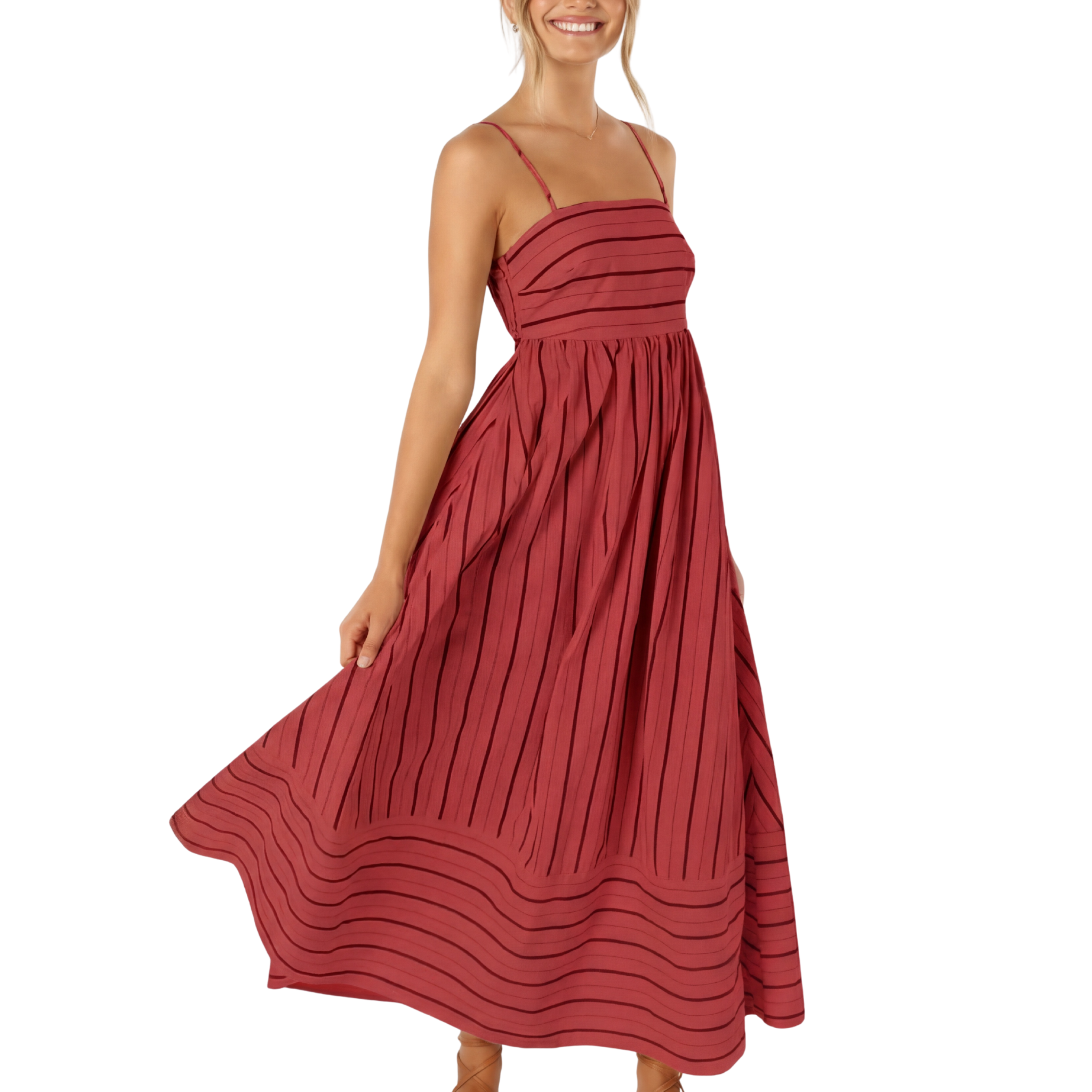 TAYLA | Casual Striped Cami Maxi Dress