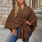 AUDREY | Elegant Draped Poncho