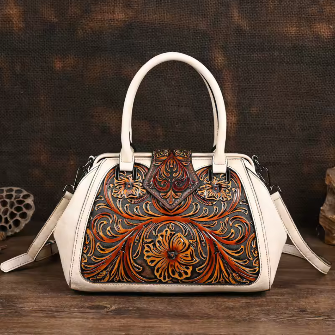 Florina | Elegant Floral Top-Handle Bag