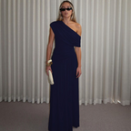 SHINA | Elegant One Shoulder Evening Maxi Dress