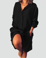 Laura | Casual Linen Shirt Dress