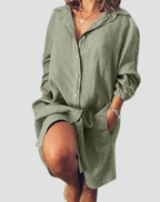 Laura | Casual Linen Shirt Dress