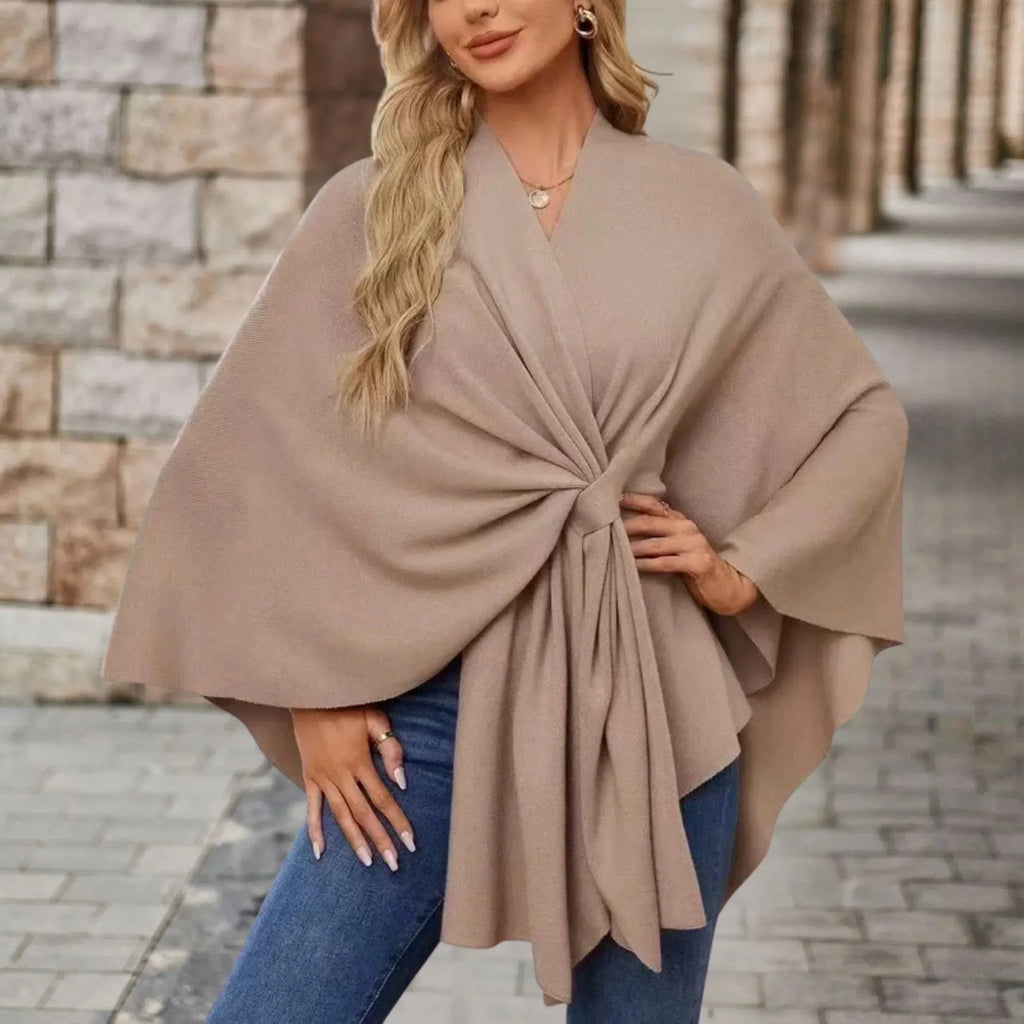 AUDREY | Elegant Draped Poncho
