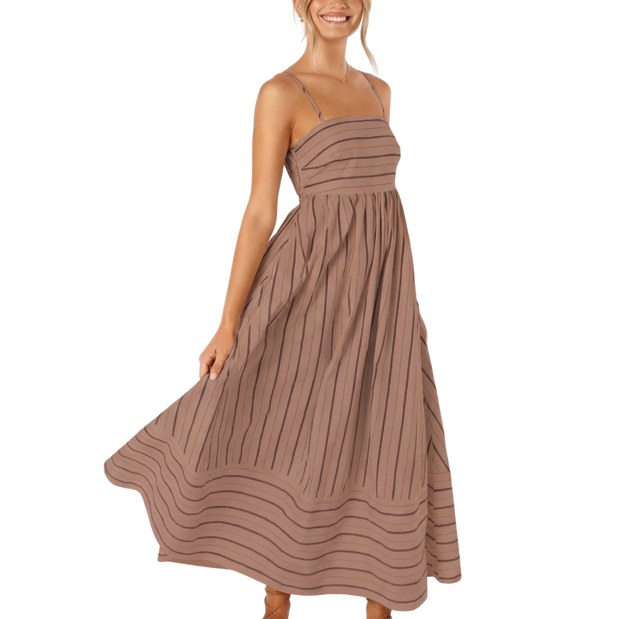 TAYLA | Casual Striped Cami Maxi Dress