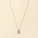 Adorable Moonstone Kitty Charm Necklace