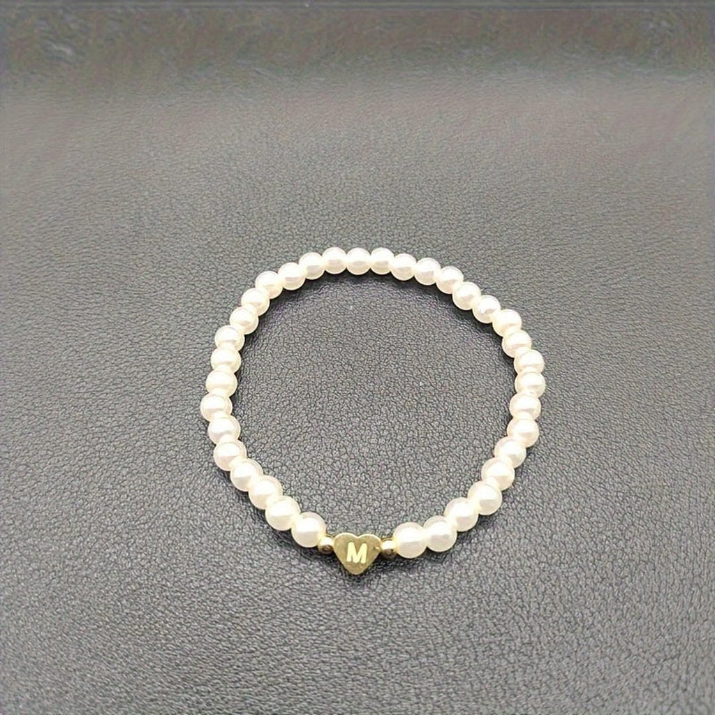 A-Z Pearl Beaded Bracelet