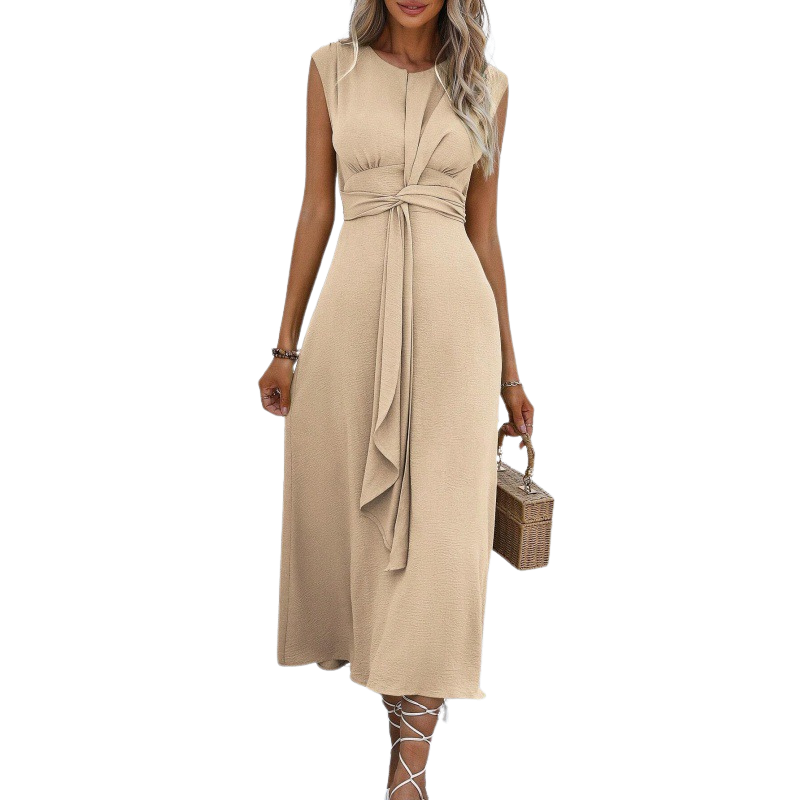 ROBBYN | Trendy Waist-Tie Sleeveless Dress
