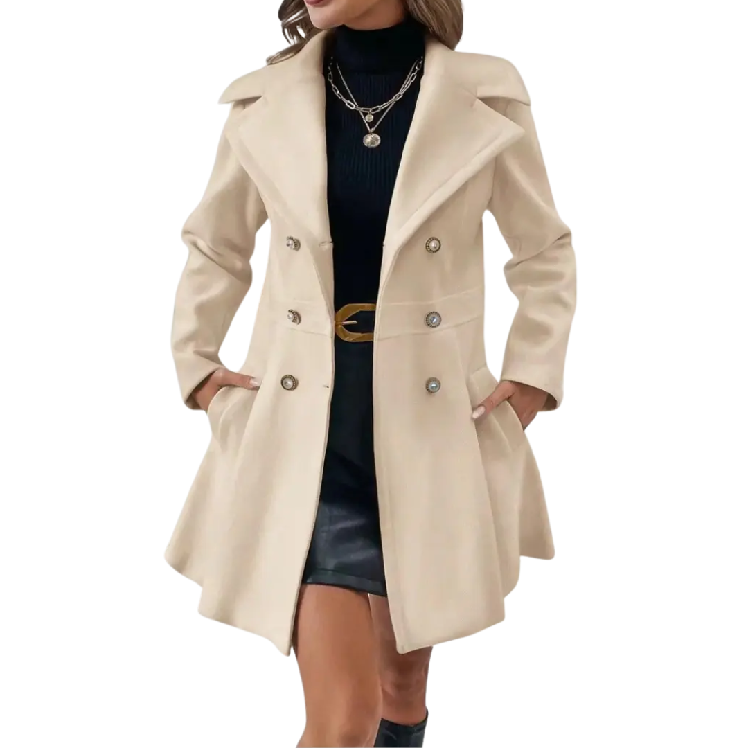 THERON™ – Chic Double-Breasted Wool Overcoat