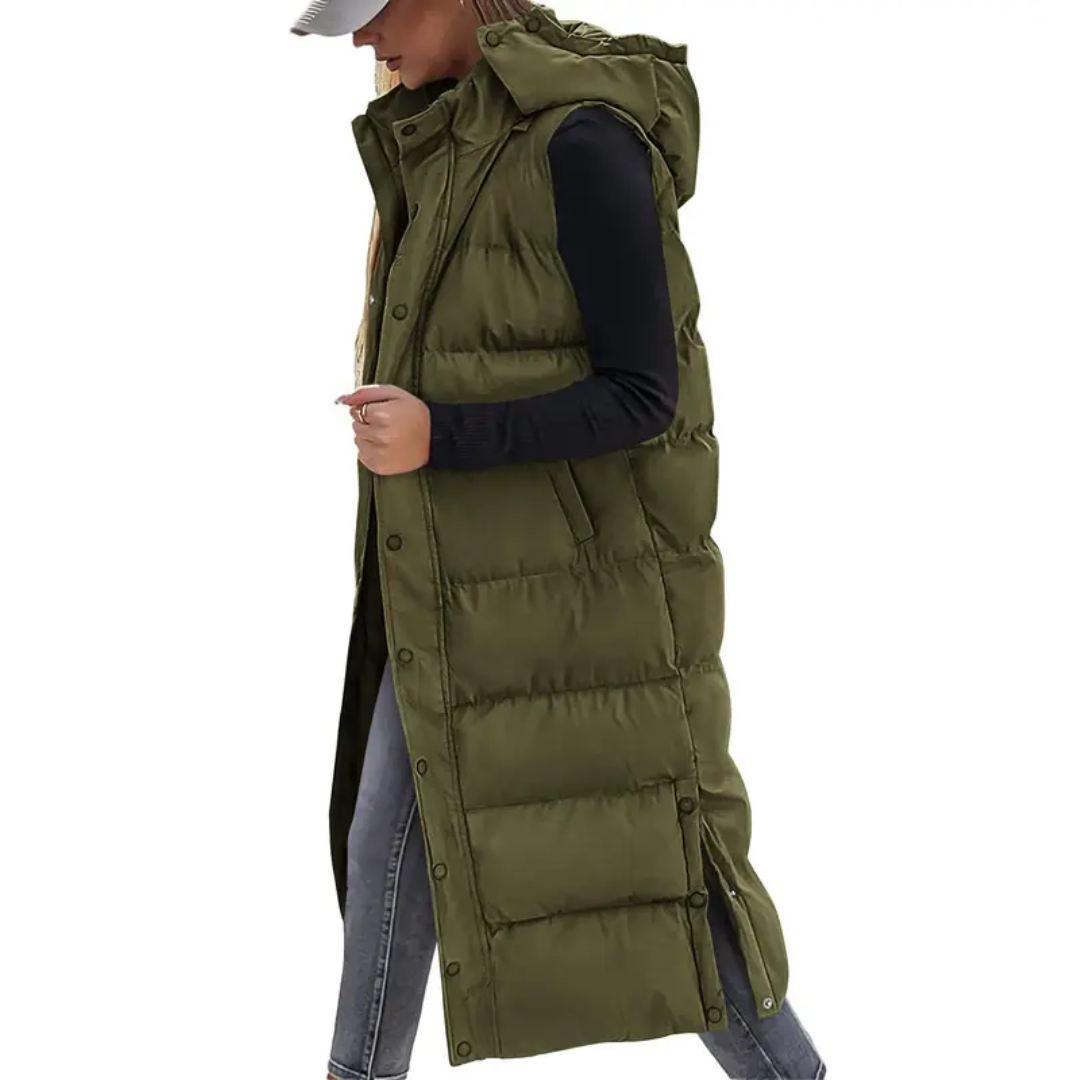 BRYNN™ – Quilted Hooded Zip-Up Puffer Vest