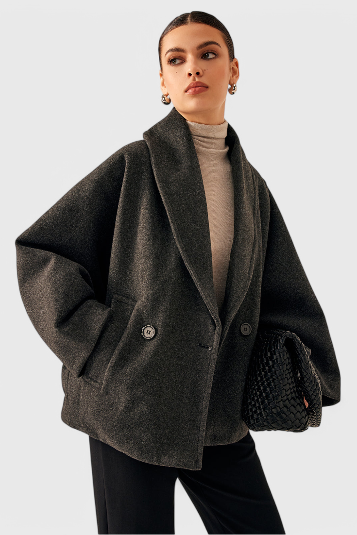 BROOKE | Oversized Tweed Coat with Relaxed Silhouette