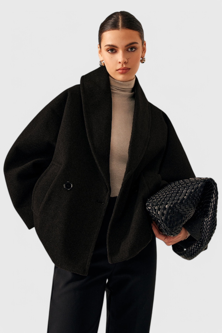 BROOKE | Oversized Tweed Coat with Relaxed Silhouette
